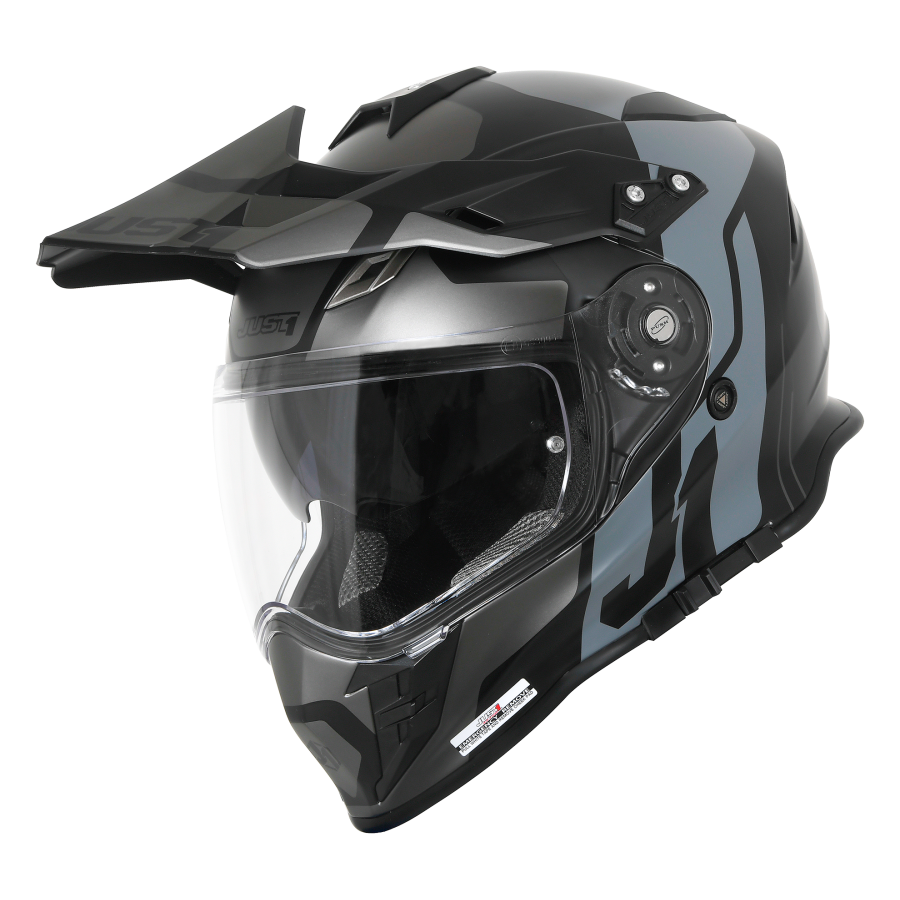 Шлем (мотард) JUST1 J34 Tour титановый/черный матовый (2021)