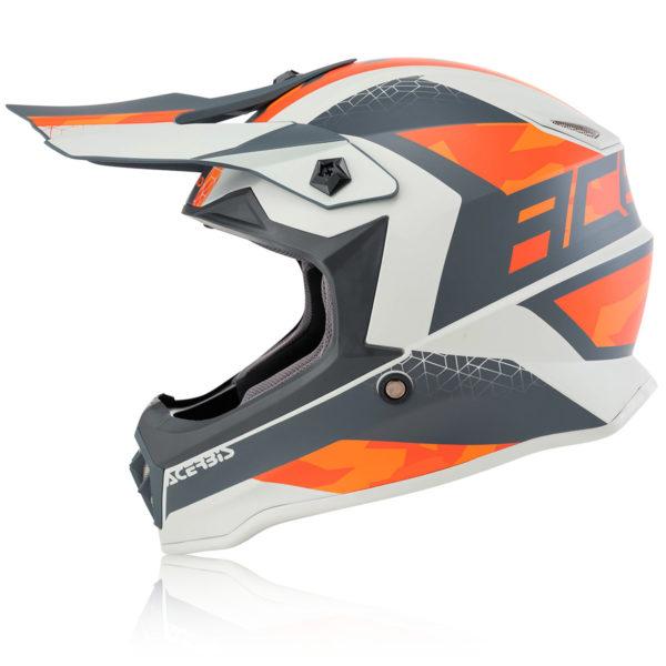 Мотошлем кроссовый детский ACERBIS STEEL ORANGE/GREY